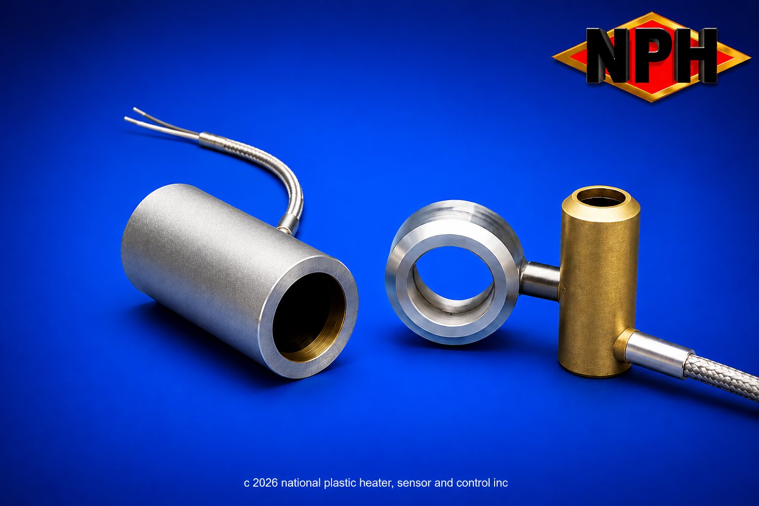 Cast In Aluminum, Brass or Bronze Nozzle Heaters